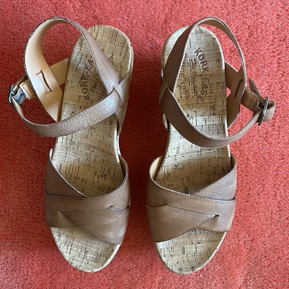 Kork Ease AVA CLASSIC in Natural Vachetta Leather. Womens size 8 US. - Picture 6 of 14